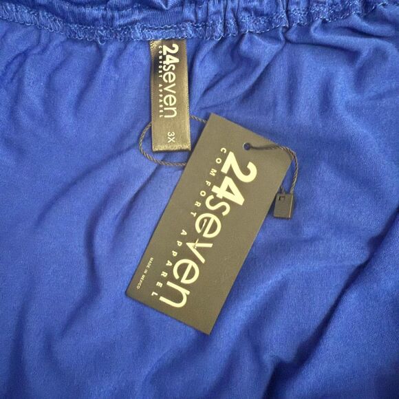 24seven Comfort Apparel Royal Blue Bell Sleeve Loose Fit Tunic Top, NWT! Size 3X - Picture 5 of 7